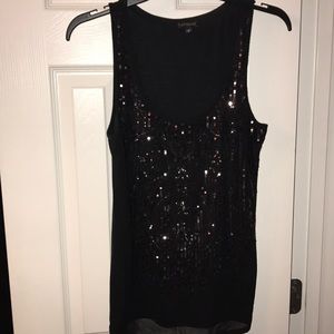 Express Black Sequin Top